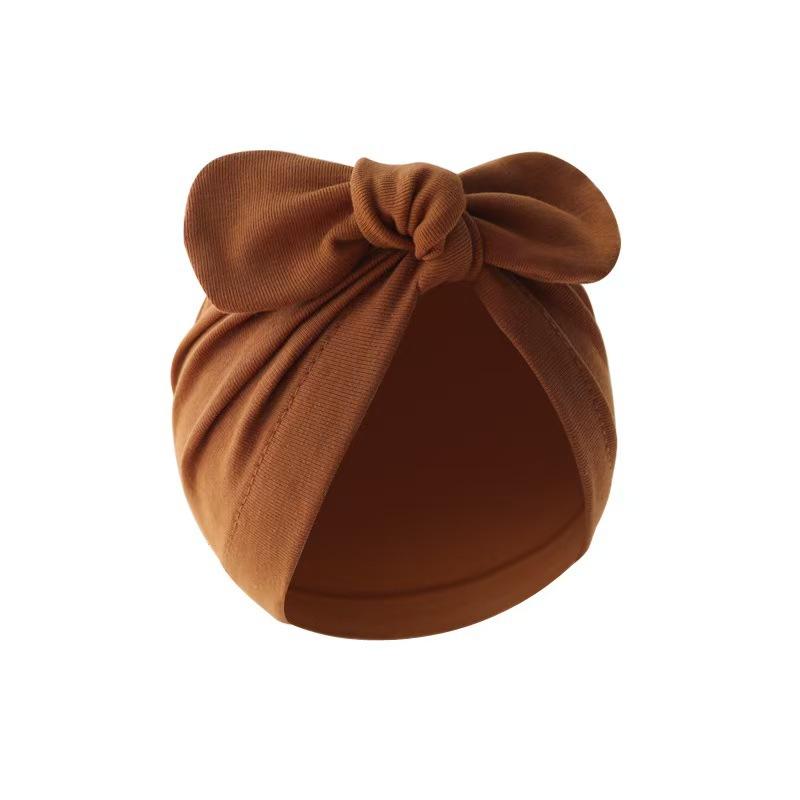 New fashion children's rabbit ear bow multi-color soft baby fetal hat baby spring and autumn hat