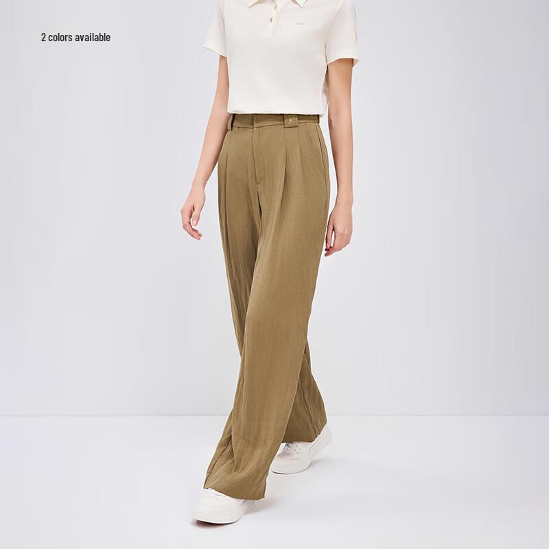 Navigare Women's Old Money Style Casual Wide-Leg Pants