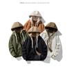 Couple's Corduroy Hooded Jacket with Thick Velvet for Autumn and Winter Men's Fake Two-piece Hoodie Jacket