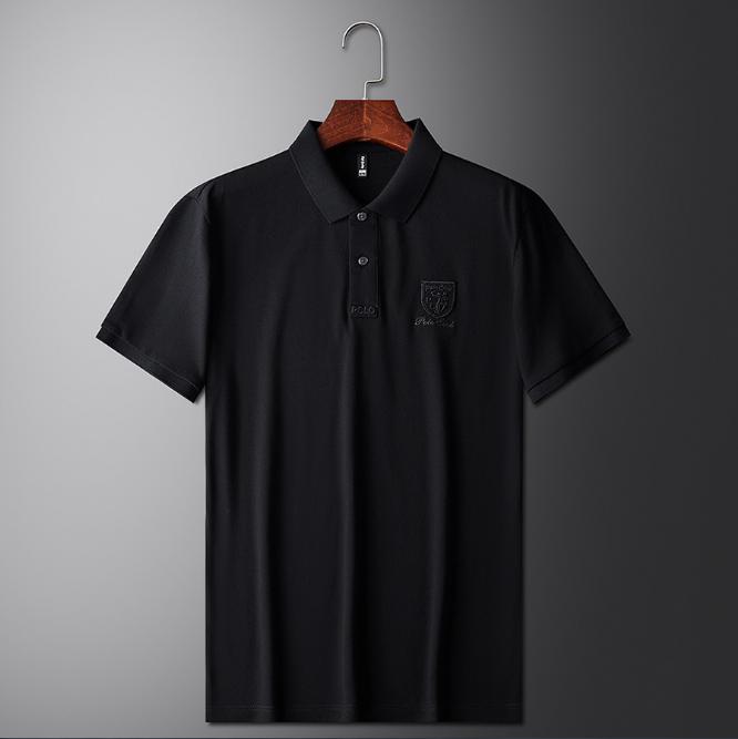 

Summer Short Sleeved T-shirt for Men, Loose Collared Casual Half Sleeved Polo Shirt Men s T-shirt L чёрный