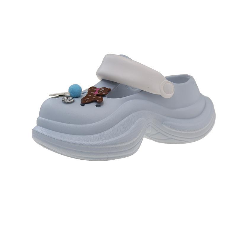 Shoes increase tide fashion cute hole shoes women's bag head slippers women's non-slip new simple spring and summer ins2025