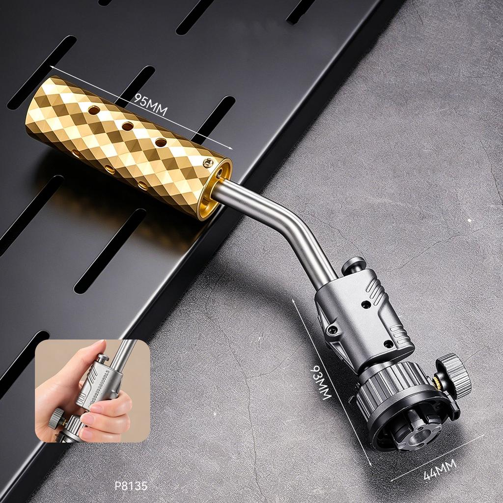 Portable Gold Copper Gas Welding Torch High Temperature Flame for BBQ Cooking Brazing