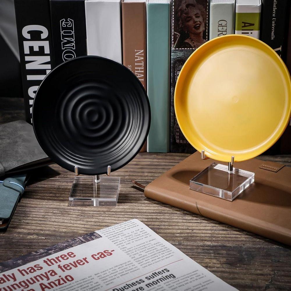 Runde/Quadratische Basis Metallarme Kristallhalter Weiche Gummischale Gesteinssammler Regal Geschäft