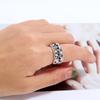 Europe And The United States New Creative Ring, Fashionable Personality Simple Metal Punk Diamond Skull Ring
