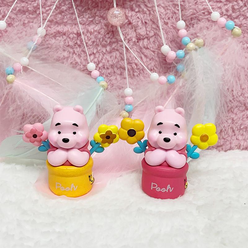 Adorable Winnie The Pooh Bear Creative Flower Pot Figurine Decorative Toy Model