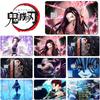 Anime Demon Slayer Kamado Tanjirou Film HD PVC Autocollants Pour Petites Puces Cartes de Crédit/Bancaires/Débit Protection Imperméable Décoration Autocollant