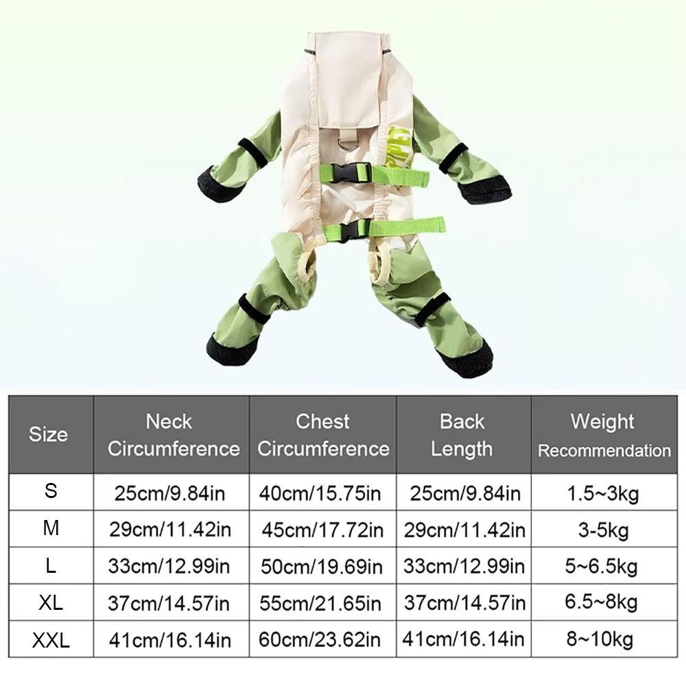 Waterproof Dog Four-Legged Pants Adjustable Full Coverage Dog Boots  Outdoor