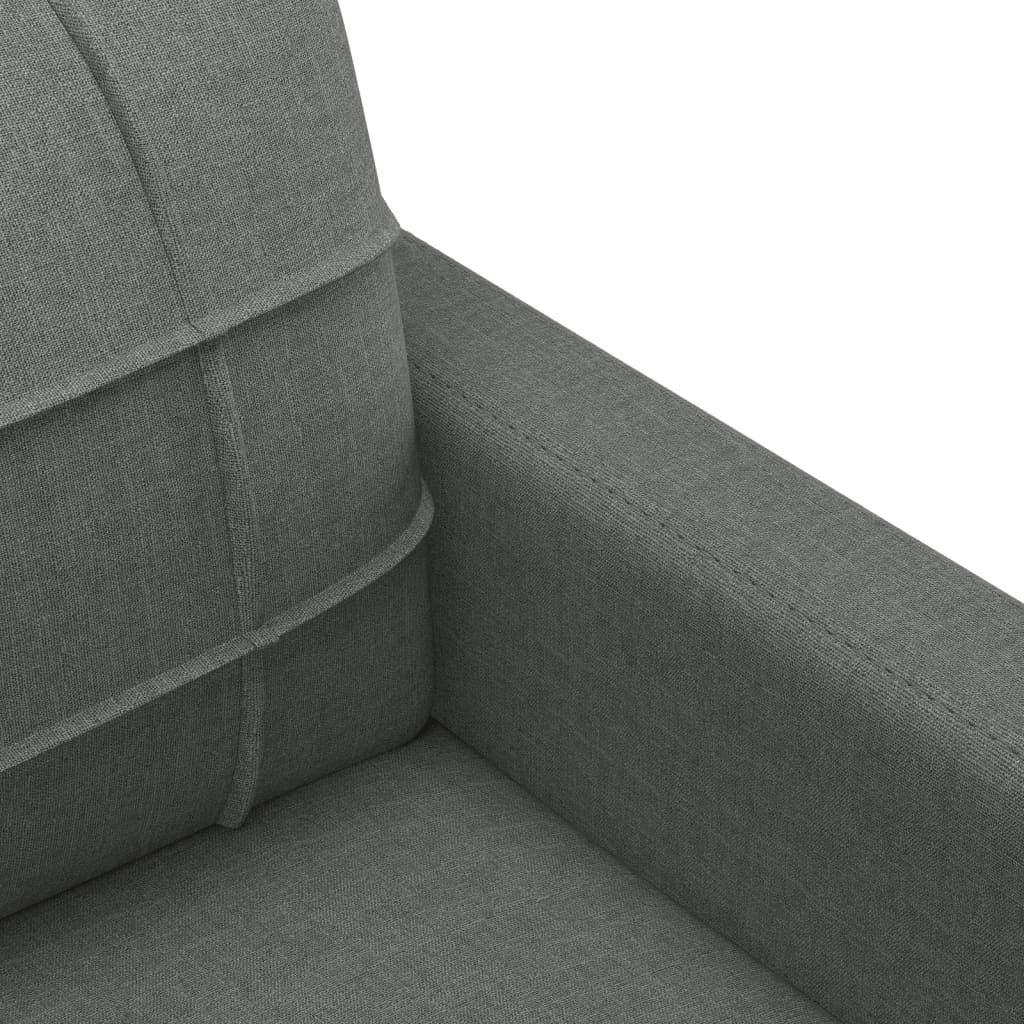 Vidaxl 4-Piece Lounge Set, Fabric Upholstered, Dark Grey