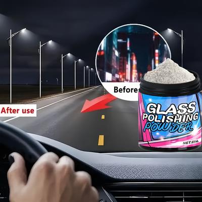 Car Polishing Powder, Windshield And Rearview Mirror Refurbishing Agent, Removes Fine Scratches To Make The Clearer And More Tra
