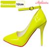 Mote Aphixta Super Stor Størrelse 48 49 50 Belte Spenne Stiletthæler Pumps Dame Festsko 12cm/10cm Pimp Spiss Tå Metallspenne