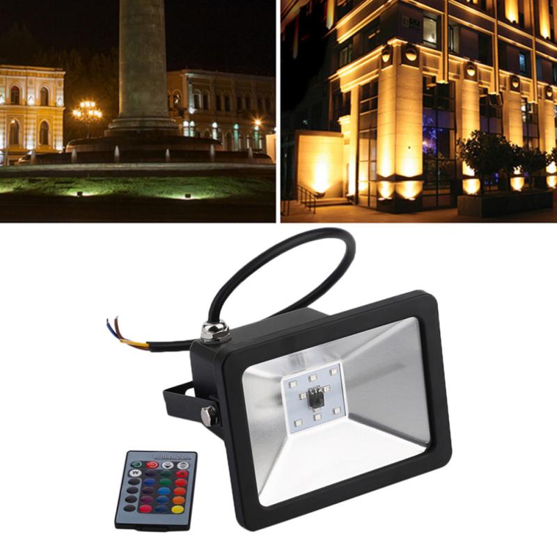 10w/ 20w/ 30w RGB Flood  Light Ultra-thin Waterproof Colorful Floodlights Portable Outdoor Camping