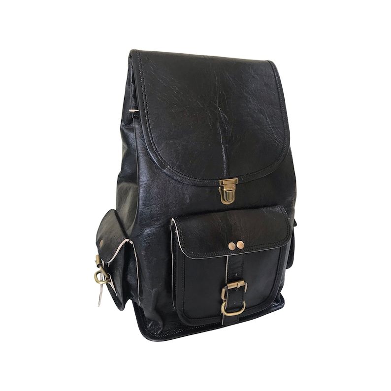 Rucsac personalizat din piele Geantă de carte vintage pentru laptop pentru unisex Rucsac din piele maro Poșetă Geanta școală pentru colegiu Rucsac de călătorie de weekend