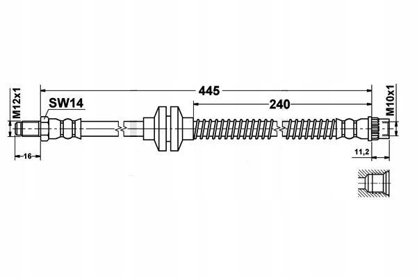 Rigid Steel Brake Lines with Coating Suzuki Ignis 2 - Rear Axle