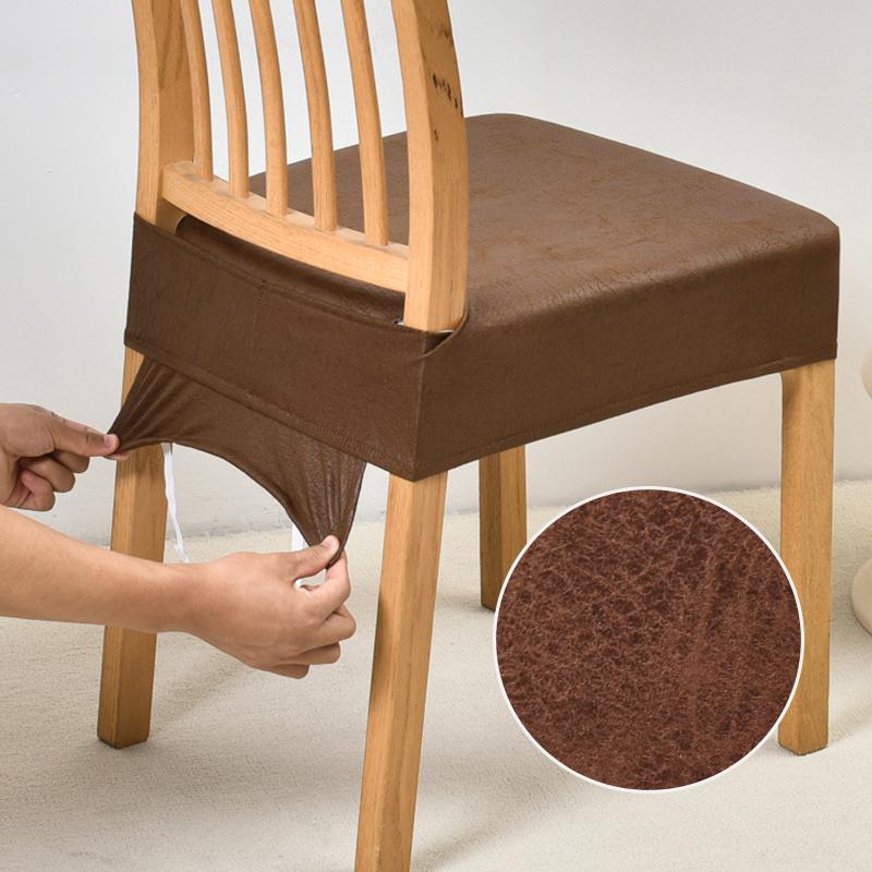 Fløyel Spisestoltrekk Stretch Setetrekk til Spisestuestoler, Kjøkken Parsons Stoltrekk Slipcover Beskytter Vaskbar