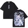 Men Women Bleach Kuchiki Rukia Hakka No Togame T Shirt Unisex Oversized Anime Manga Front Back Graphic Print Short Sleeve Tee Casual Street Daily Wear