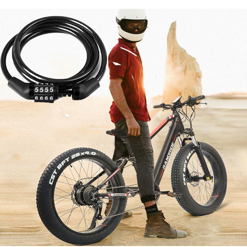 Lucchetto A Cavo Per Bici Con Codice A 4 Cifre – Antifurto Senza Chiave, Cavo In Acciaio Con Rivestimento In Plastica. Adatto Per Bici, Monopattini, Passeggini. Colore Nero.