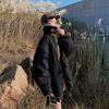 Winter Women's Workwear Jacket  Short Fleece Lined Thickened Cotton Coat Korean Style