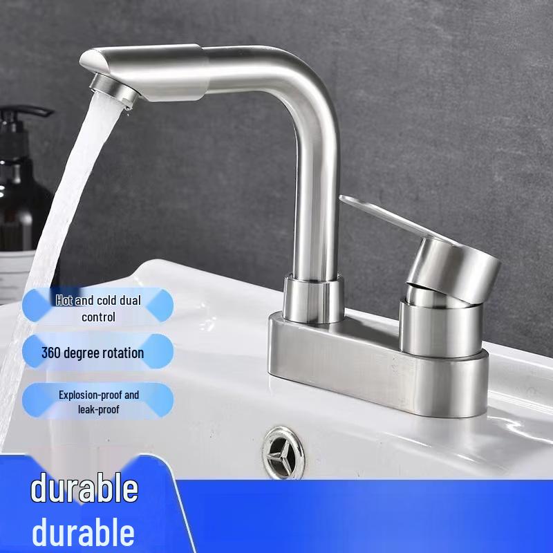 OEING Korean Style Stainless Steel Bathroom Faucet