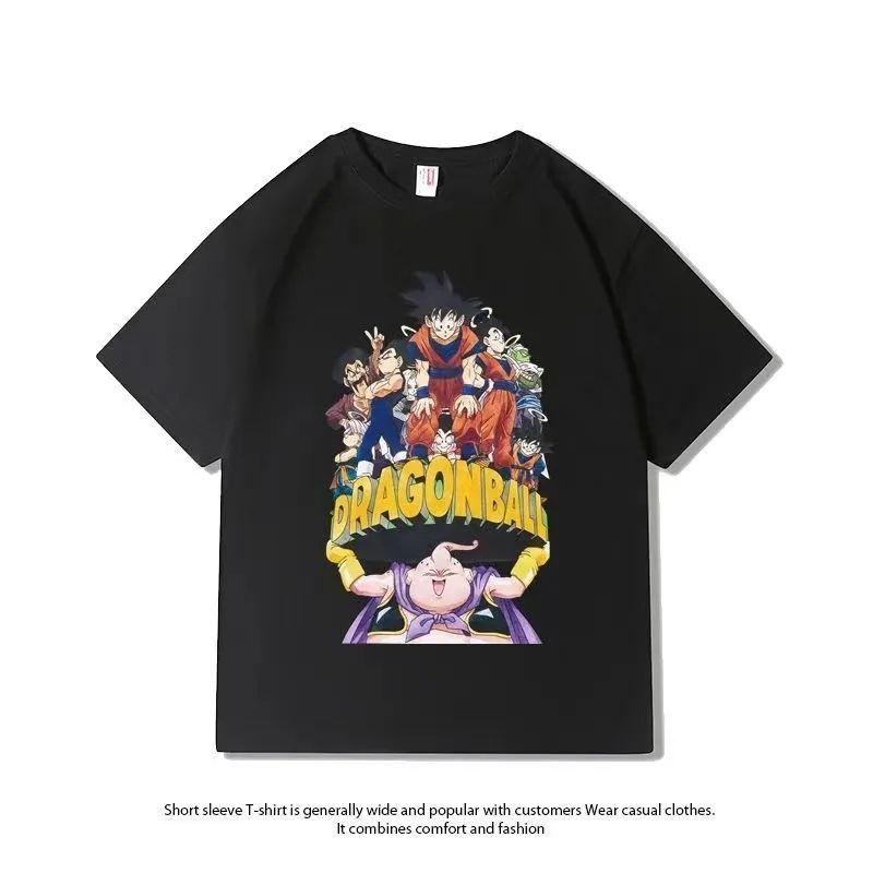 Dragon Ball Joint Surrounding 2025 Summer New Cotton Shortsleeved Animation Wukong Casual Loose Tshirt Ins Shortsleeved Top