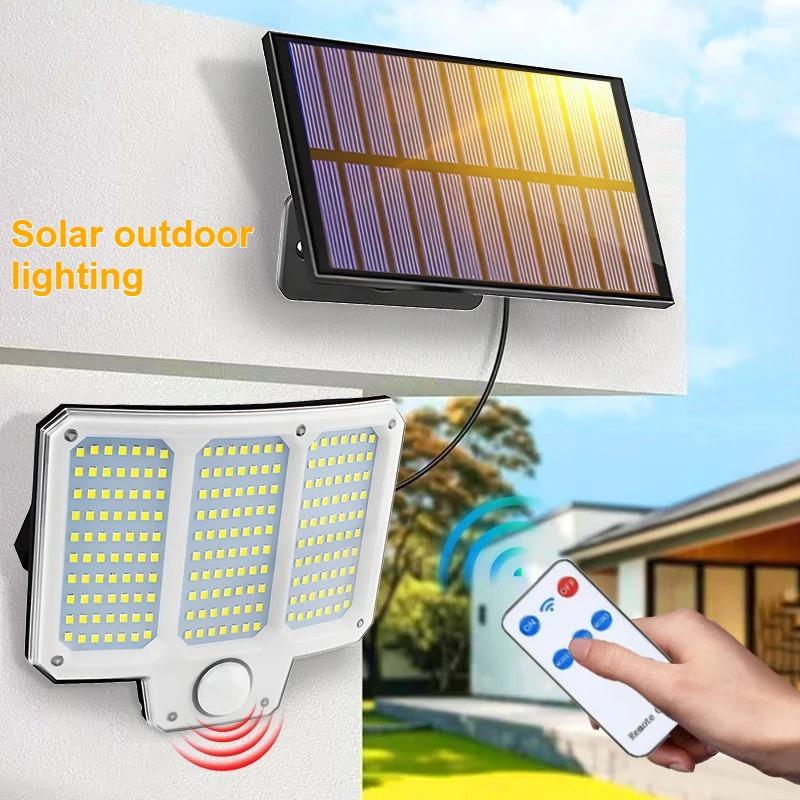 210 LED Solar Light Outdoor Super Bright Motion Sensor Solar Strong Power LED Garden Wall Lamp IP65 Waterproof 3 Working Mode