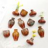 Mini Keramikvase Kühlschrankmagnet 3D Chinesischer Stil Blumenvase Kühlschrankmagnet Zuhause