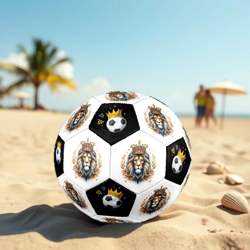 Royal Lion Majesty Soccer Ball Celebration Size 5 Football Machine Sewn Indooroutdoor Training And Matches Ideal For Soccer Enthusiasts Perfect