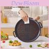 Round Cast Iron Grill Pan For Outdoor Barbecue And Home Use With Sun Pattern Design