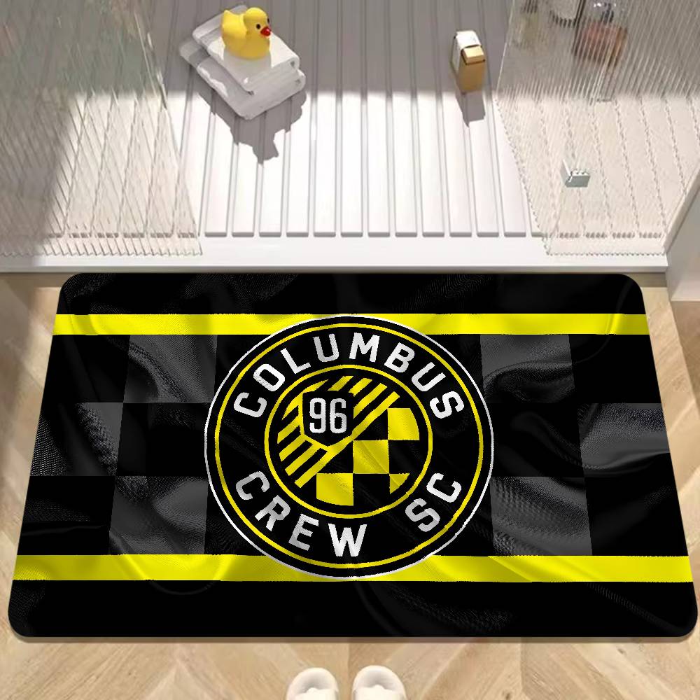 C-Columbus Crew SC Bathroom Mat Anti-slip Absorb Water Long Strip Cushion Bedroon Mat Welcome Doormat