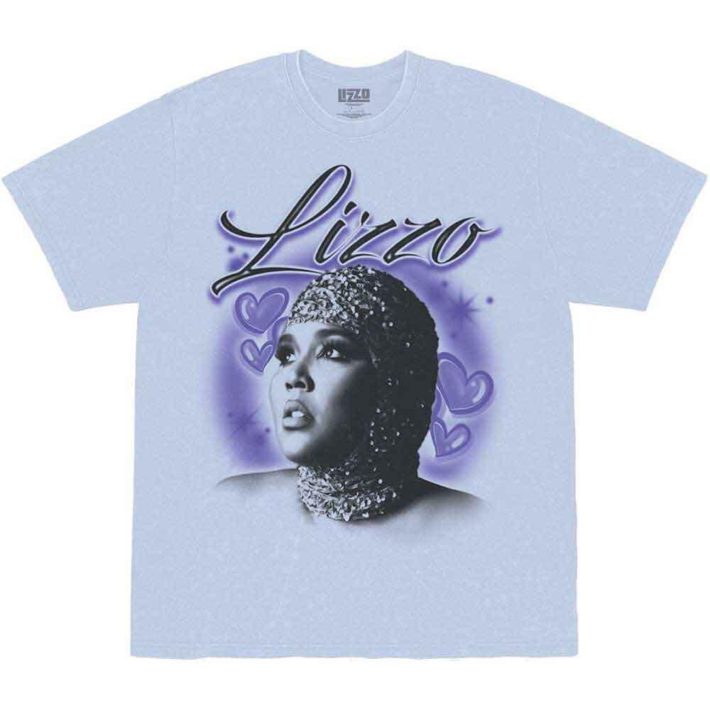 Lizzo Special Hearts Airbrush T-Shirt Blue New L