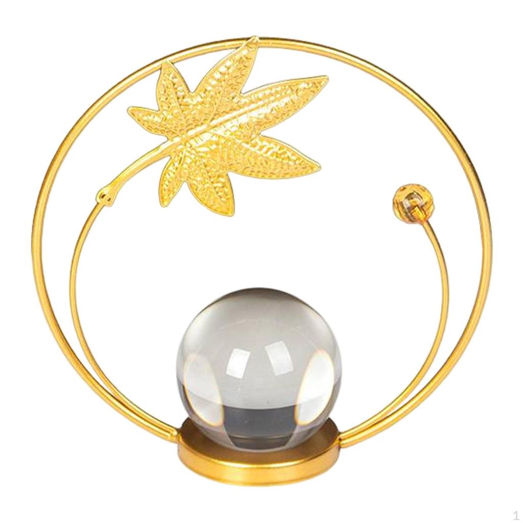 Sculpture Statue Crystal Ball Iron Art Desktop Decoration for Hotel Cabinet