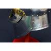 Medieval Armor Helmet 18 Gauge Fine Hand Carved Design with Leather Liner