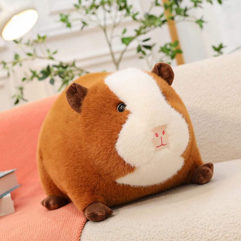 

Plush Hamster Toy For Kids Birthday Gift Soft Sleep Pillow Animal Decor WhiteBrown,25cm
