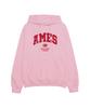 Basic Applique Hoodie Pink