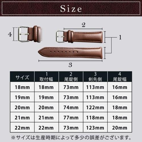 Anddat Genuine Leather Replacement Watch Strap, Solid Color, 18mm, 19mm, 20mm, 21mm, 22mm, Men's (20mm, Navy)