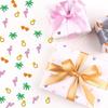 120pcs Flamingo Plam Tree Confetti, Tropical Bachelorette Table Confetti, Pink Glitter Palm Springs Before the Ring Table Scatter for Love Island