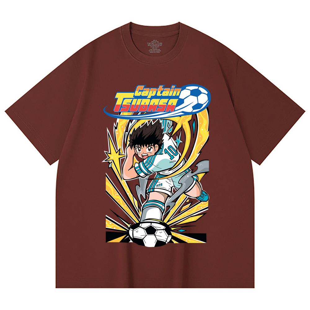 230 Gsm 100% Cotton Captain Tsubasa V1 Print Unisex Heavy Cotton T Shirt