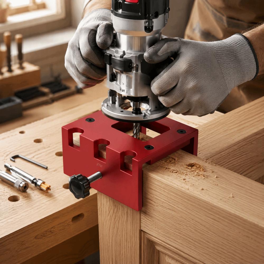 Clamp On Design Door Latch Mortise Tool Aluminum Alloy Mortise Template Kit  For Wood Doors