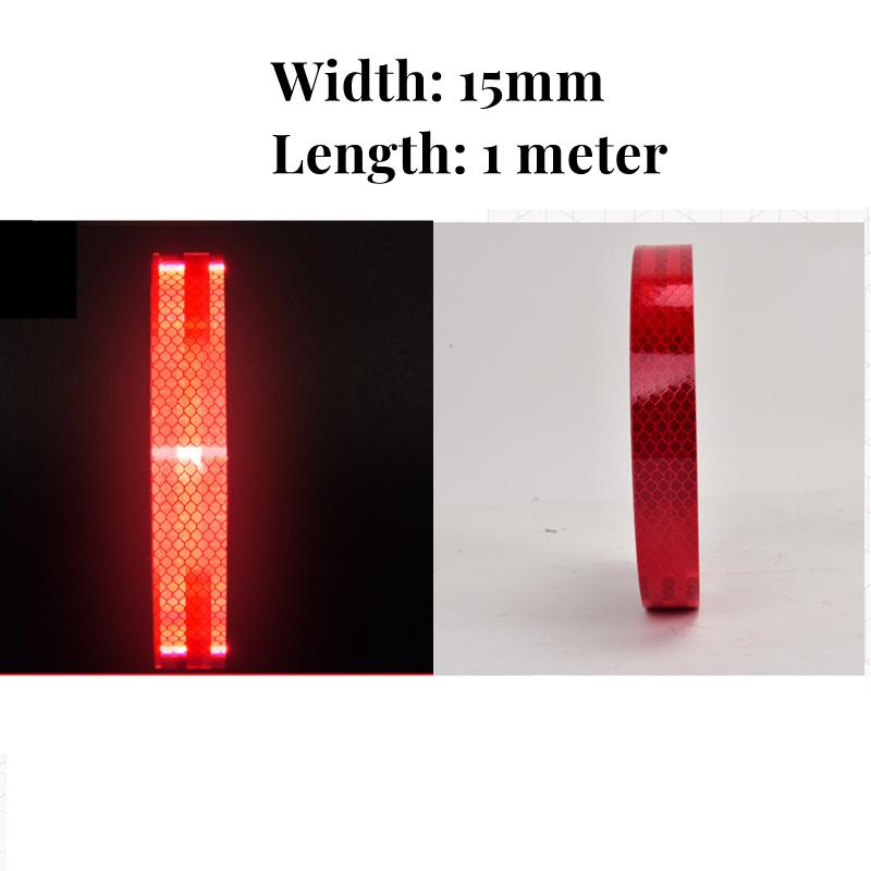 15 mm/30 mm DIY reflekterende klistremerker for biler, motorsykler, elektriske sykler, hjelmer, refleksremser Sikkerhetsadvarsel felgdekaltape