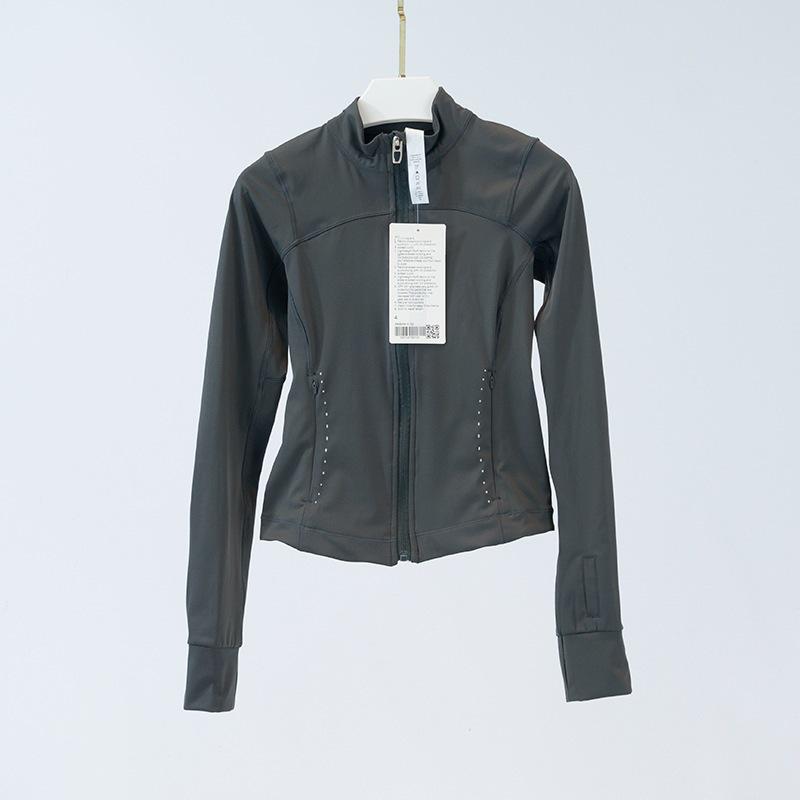 Women's Slim Fit Reflective Sports Jacket - Lightweight Nylon Spandex, Stand-Up Collar for Summer Outdoor Activities