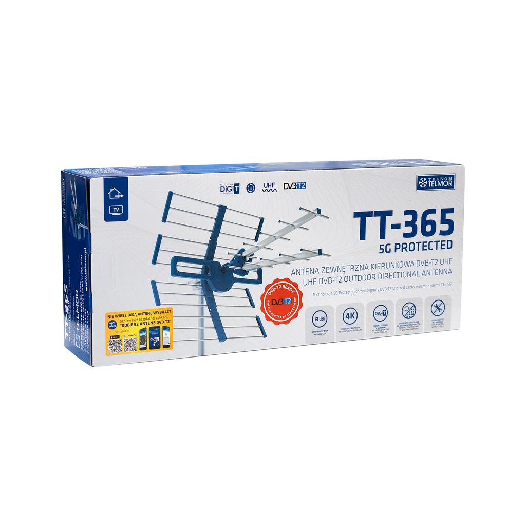 DVB-T2 antenna for terrestrial TV TT-365 5G Protected filter Telkom Telmor