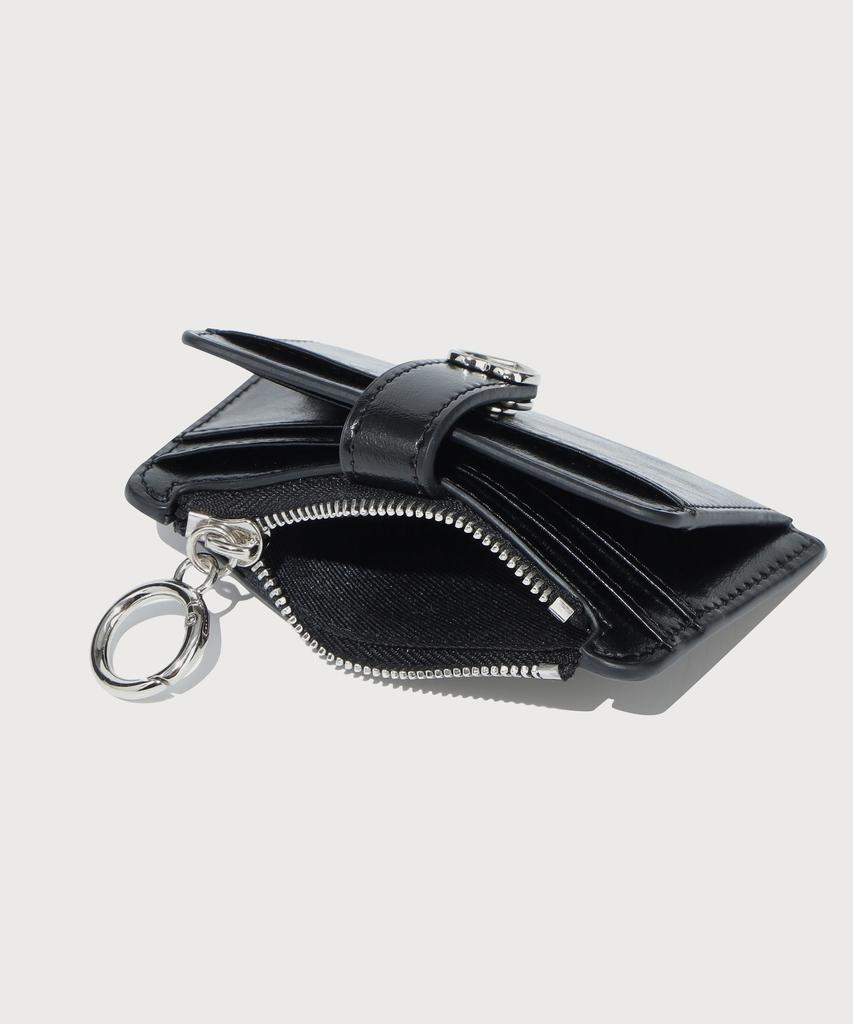 Covernat Woman Clover Heart Top Zipper Wallet Black