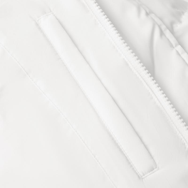 Li Ning Fitness Series Letter Zipper Hooded Versatile Long Down Jacket Men Outerwear Standard-White AYMU567-3