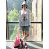 No price reduction #Painted fun printing slanted shoulder sunscreen blouse women's thin loose long-sleeved t-shirt top