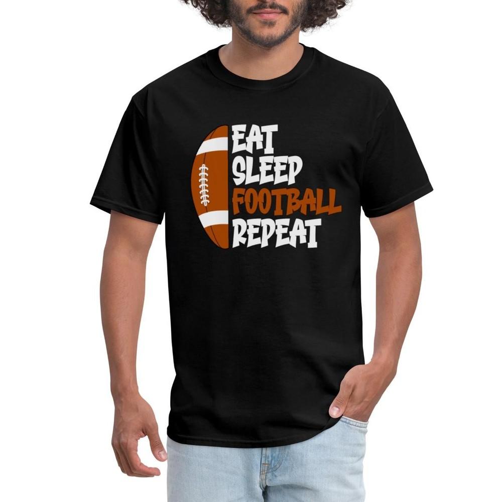 Eat Sleep Football Repeat | Funny Game Day Men s T-Shirt Unisex T-Shirt S