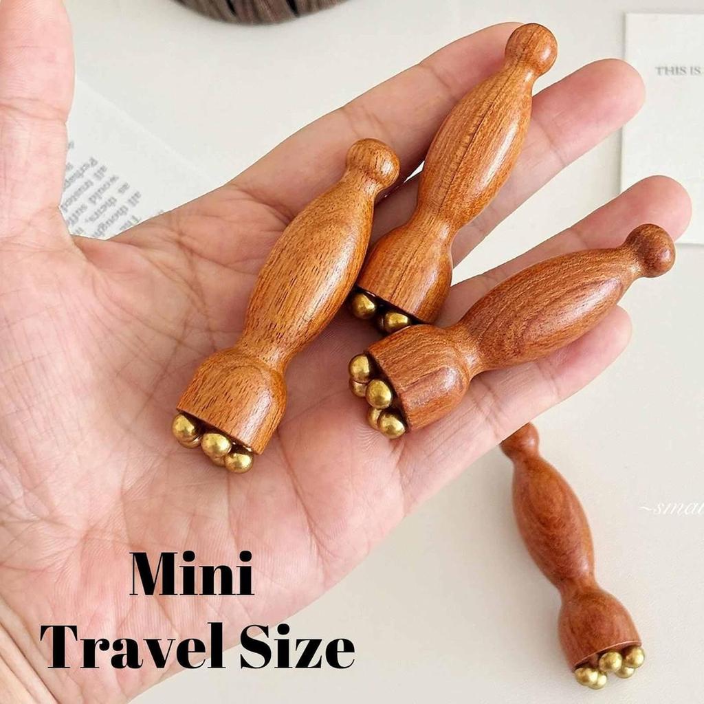 Hot Face Massage Tools Lotus Seedpod Beauty Brass & Rosewood Dark Circles Gua Sha Tool Eye Relaxation Meridians Acupoint Massage