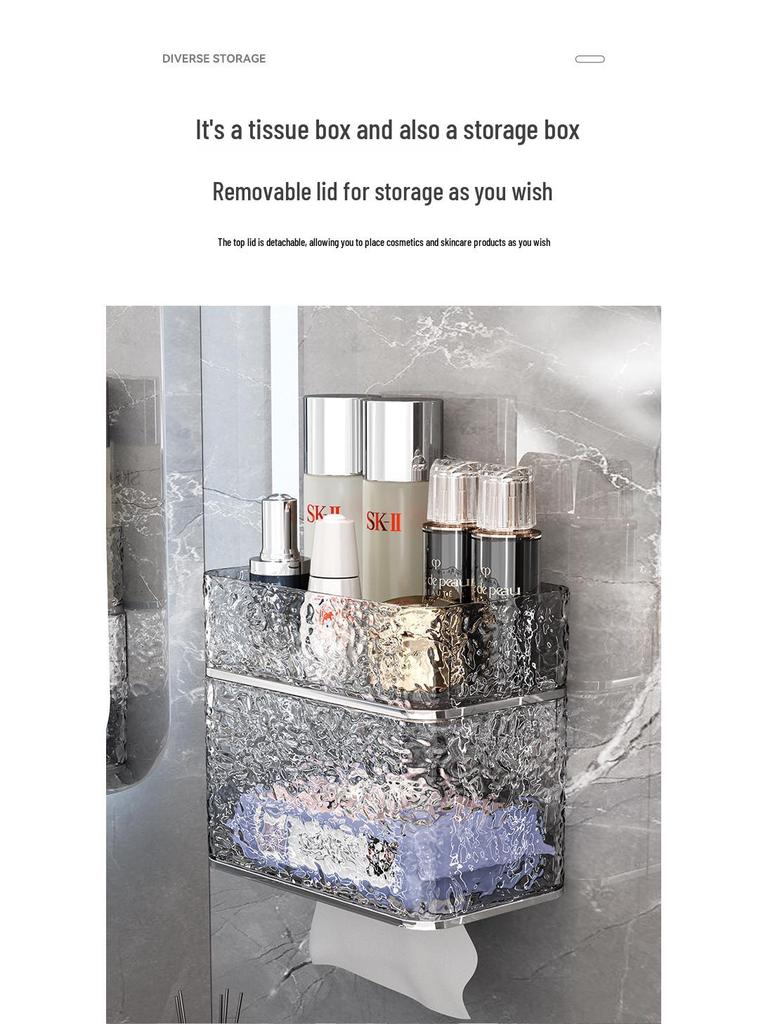 Wall-Mounted No-Punch Tissue and Towel Dispenser