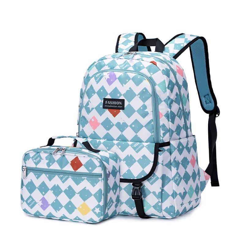 Li Shen Plaid Two-Piece Student Backpack Set One Size