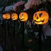 Halloween Solar Powered Floor Lamps Outdoor Ghost Face Lamp Pumpkin Decoration Courtyard Landscape Light Horror Atmosphere Light