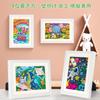 AIOR Wooden Photo Art Paper Kids Art Display and Store Pictures to Can Store Photo Wall Horizontal and Gift Frame, A4, Frame, Frame, Children's [Up