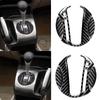 3pcs Carbon Fiber Car Interior Automatic Gear Shift Panel Cover Gearbox Trim Frame Sticker For Honda Civic 8th Gen 2006-2011